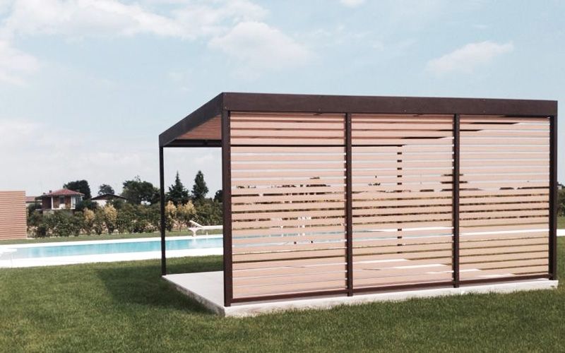 Pergolato out door in Green wood per una Villa private sul Lago di Garda